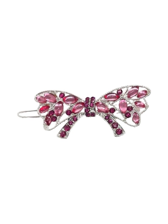 Accessories - Pink Bow Rhinestone Hair Clip 2.5”FINAL PRICE DROP